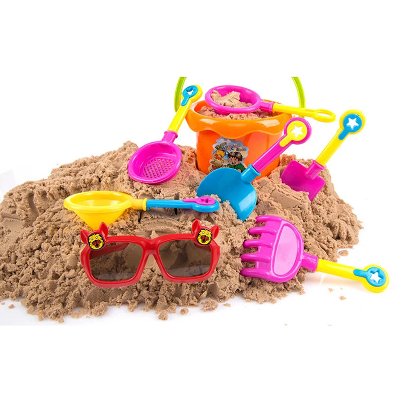 Children's beach toys Children's beach play water play sand toy car set Play beach outdoor toys 9 sets