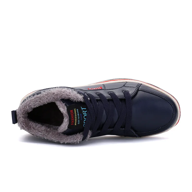 Лидер продаж; мужские зимние теплые кожаные ботинки; chaussure homme; Мужские Зимние ботильоны; водонепроницаемые теплые ботинки на меху