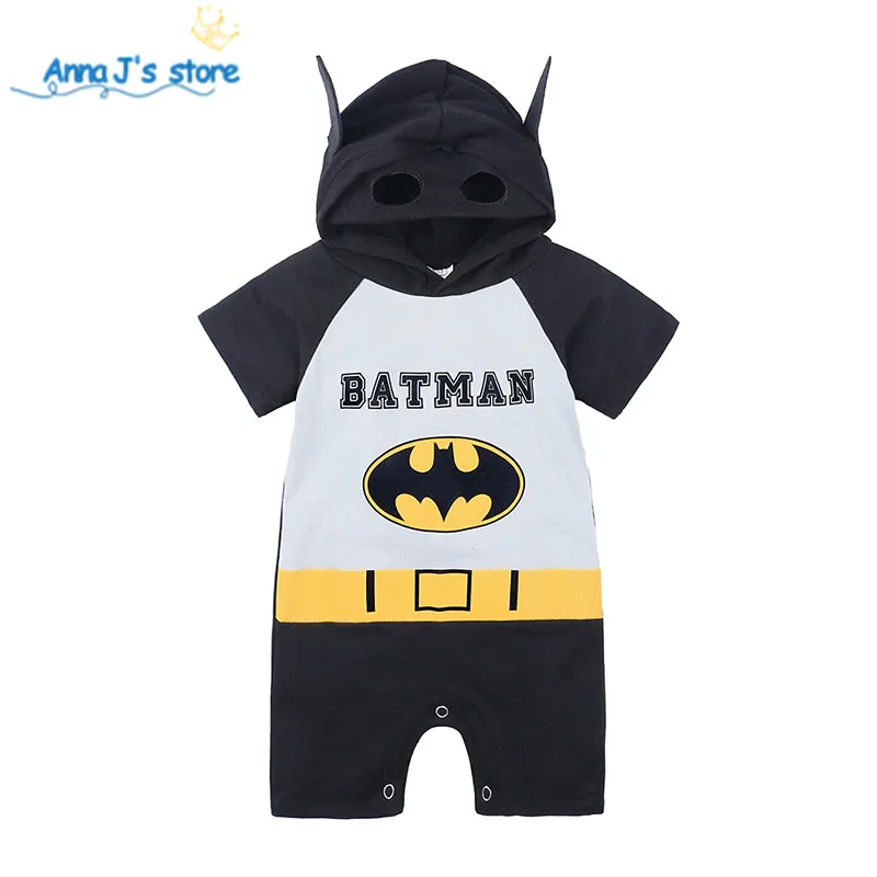 Летний комбинезон с капюшоном для маленьких девочек и мальчиков Модный рисунком