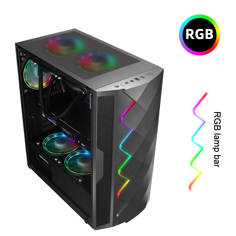 36*21*44 см diy игровой компьютер RGB PC чехол шасси сторона прозрачный закаленное стекло gabinete gamer computadora MicroATX, ATX, ITX