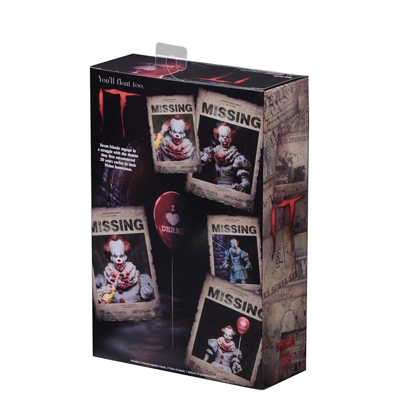 NECA scarry фильм Стивен Кинг это Pennywise Джокер клоун фигурка игрушки Косплей улица ужасов Фредди куклы день Хэллоуина