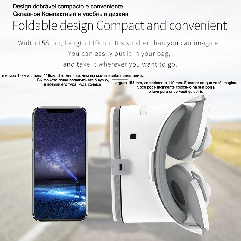 Bobo VR Z6 шлем 3D очки виртуальной реальности Гарнитура для iPhone Android смартфон очки Lunette Ios