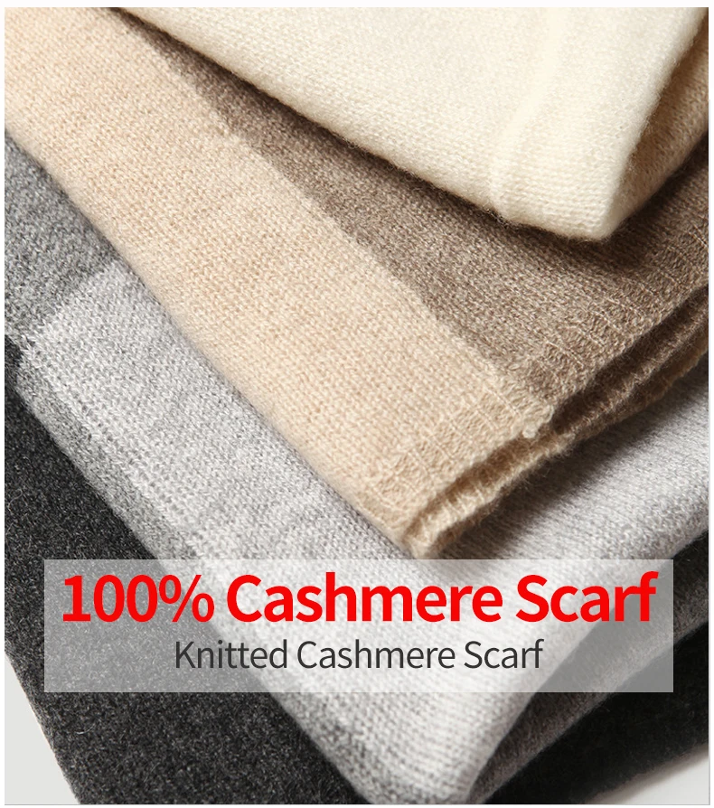 Natural Cashmere Scarf Luxury Winter Warm Scarf Women Thicken Long Scarves Female Cashmere Wrap Pashmina Plaid Scarf