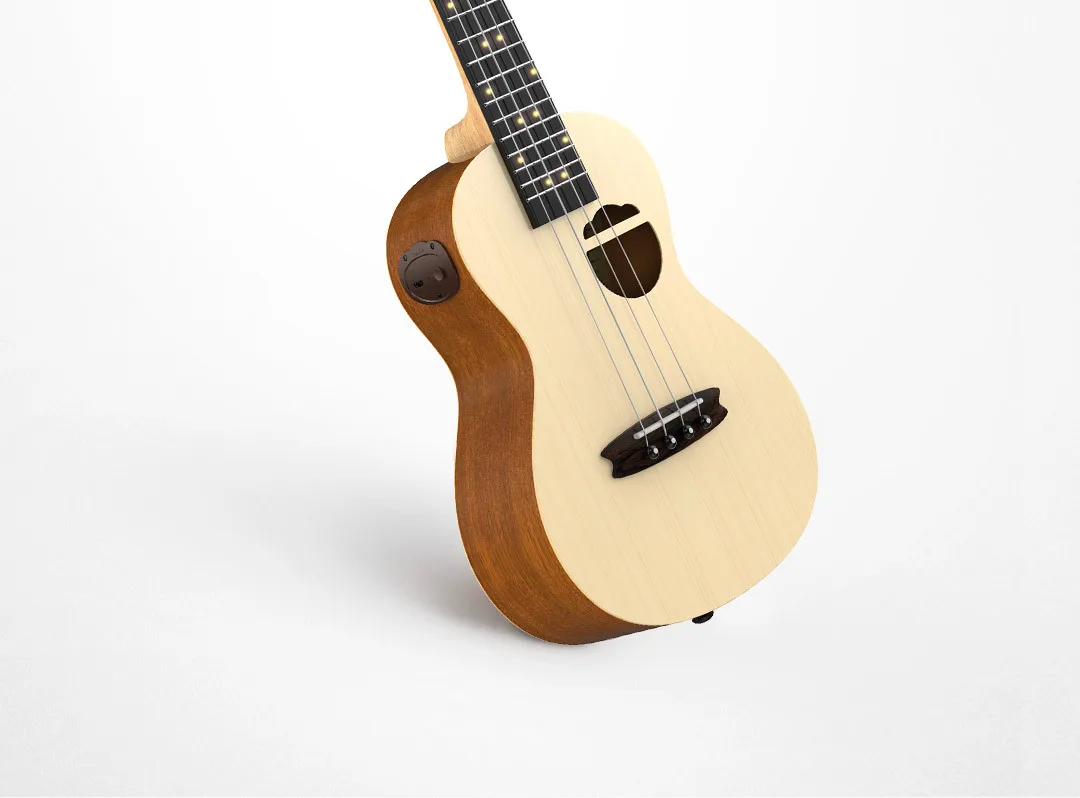 Xiaomi Populele Q1 23 дюйма Смарт-концертная укулеле Ukelele Uke поддерживает приложение обучения BT подключение ABS Гриф для начинающих