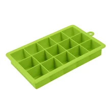 New DIY Big Ice Cube Mold Square Shape Silicone Tray Fruit Maker 15 Lattice Bar Kitchen Accessories AUG889