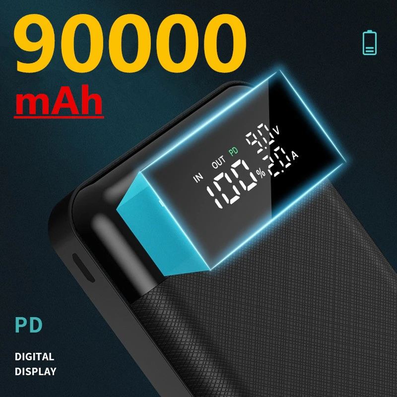 powerbank 30000 OLOEY  Power Bank 90000mAh Portable Charger Power Bank External Battery Power Bank for Xiaomi iPhone 12 wireless battery pack