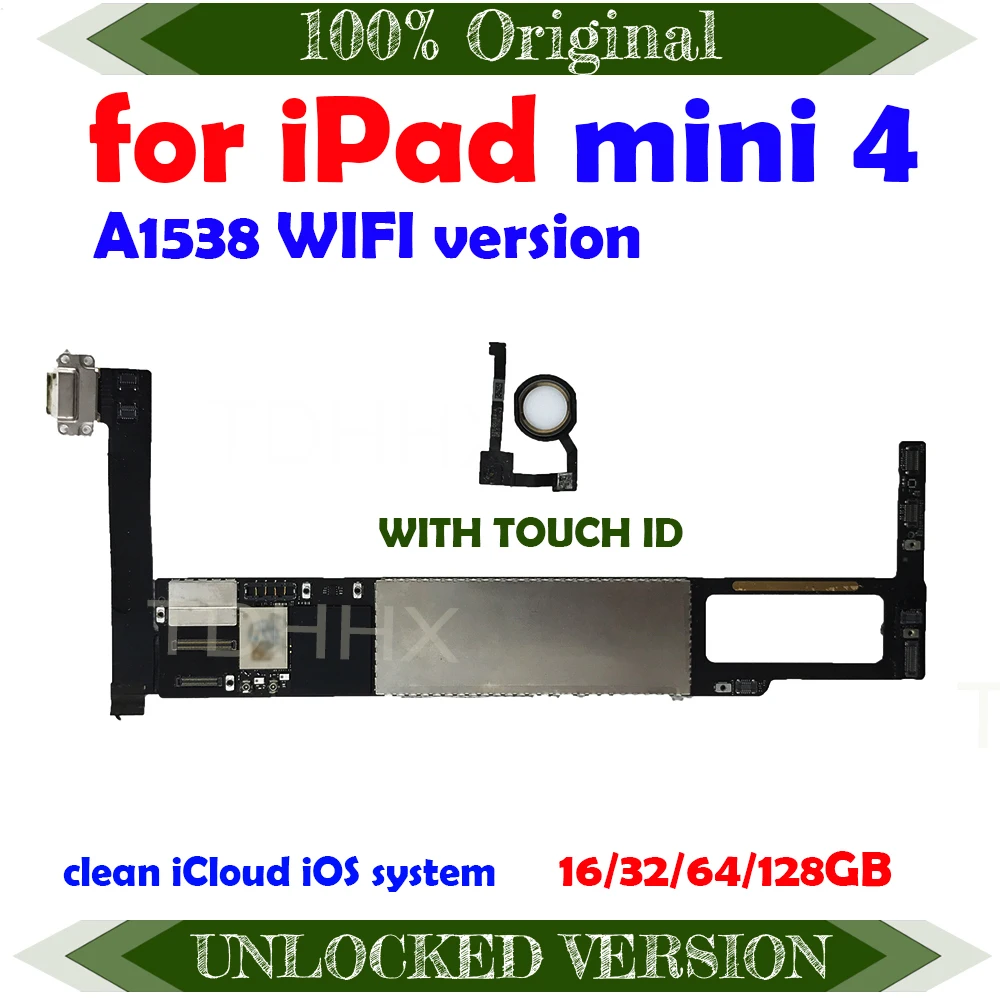 A1538 Wi Fi версия для iPad Mini 4 материнская плата 16 Гб разборная Логическая 64 32 128 ГБ