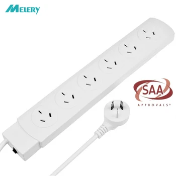 

Power Strip Australian 4/6 Way Electrical AU Outlets Surge Protector SAA Extension Sockets with Switch 1.8m Cord for Home Office