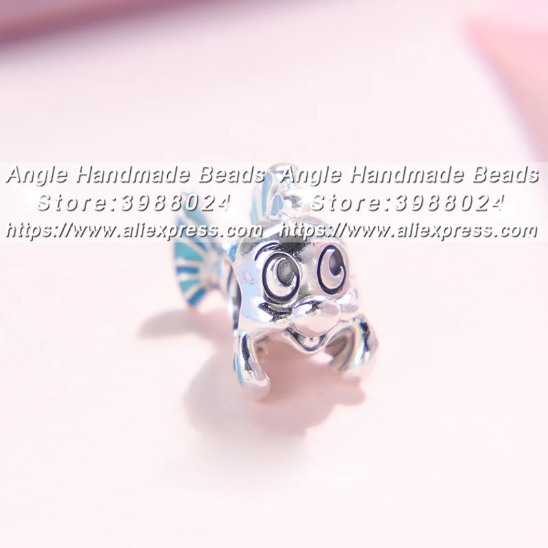 

2019 Autumn Release Sterling Silver Disn ey The Little Mermaid Flounder Charm Fit All European Jewelry DIY Bracelets Necklaces