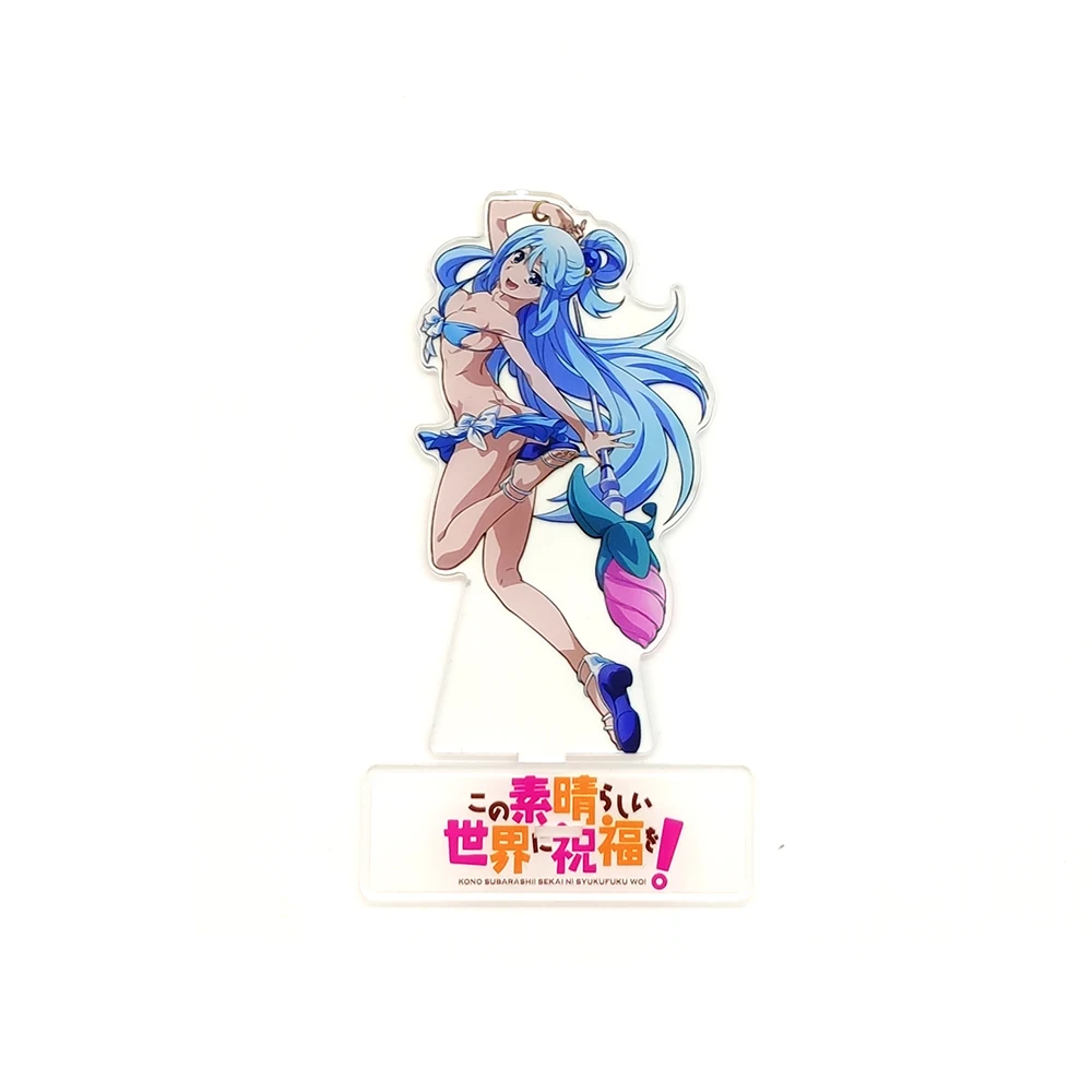 KonoSuba сексуальный бикини Аква акриловый стенд фигурка модель двухсторонняя пластина Держатель торт Топпер аниме крутые игры