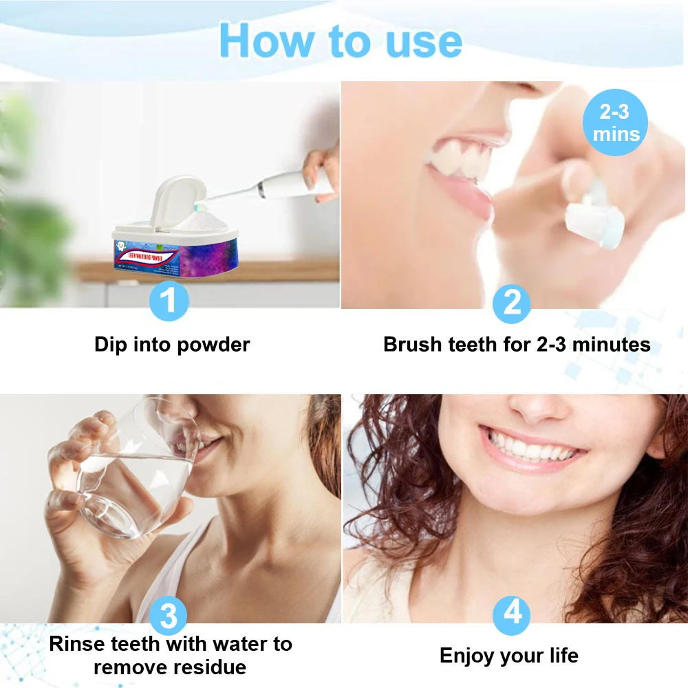Teeth Whitening Powder 40 Grams Teeth Whitening Powder Remove Plaque Stains Brighten Teeth Oral Hygiene