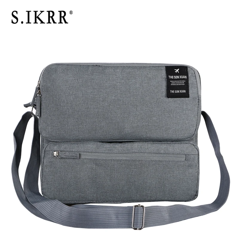 Light gray S.IKRR деловая Дорожная сумка унисекс, водонепроницаемая нейлоновая сумка для багажа, многофункциональная сумка через плечо, сумки для путешествий - Цвет: Light gray