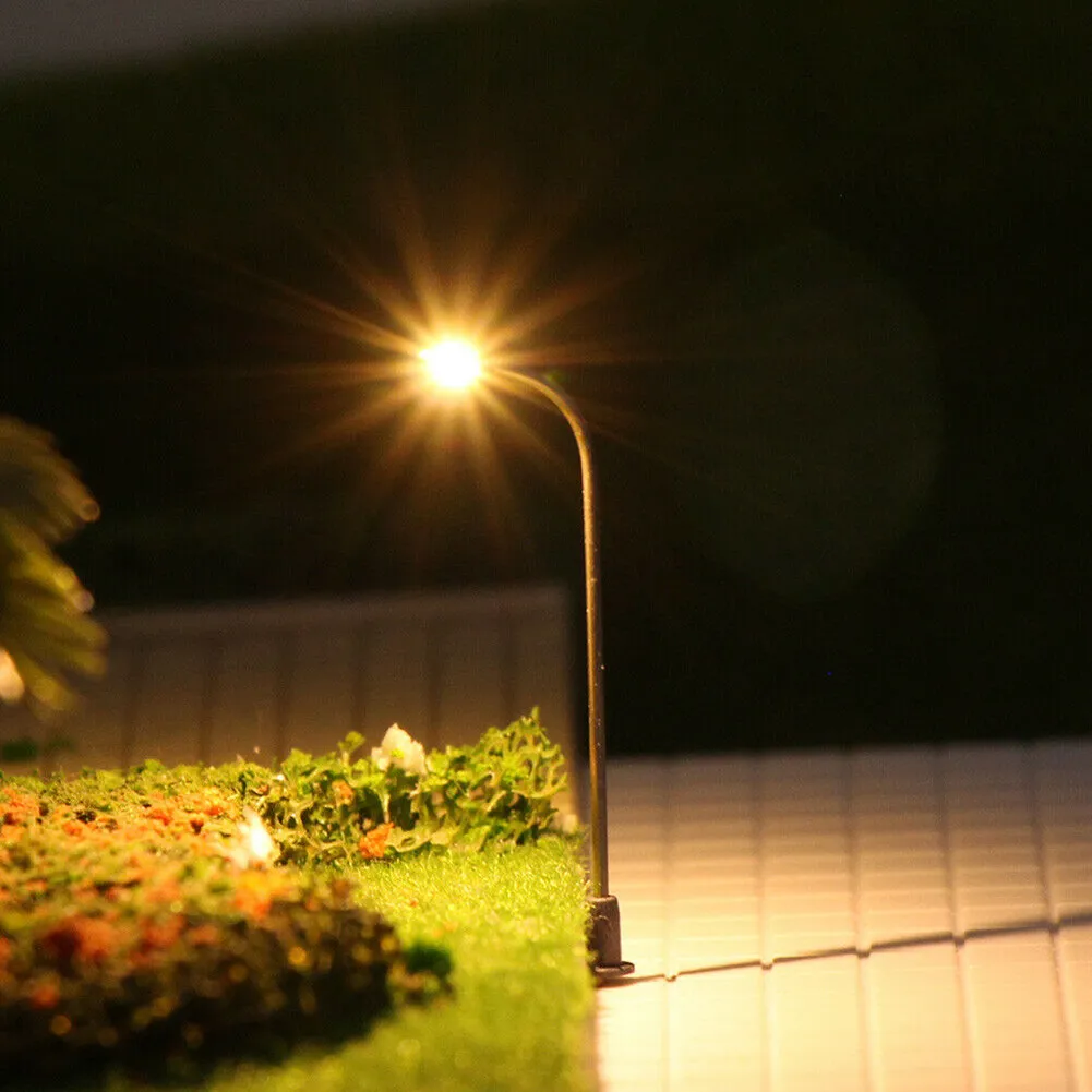 Model Train Z Gauge Street Light LED Platform Lamp Bonsai Scenery Railroad Decoration Building Landscape Accessories Toys 10pcs model train accessories