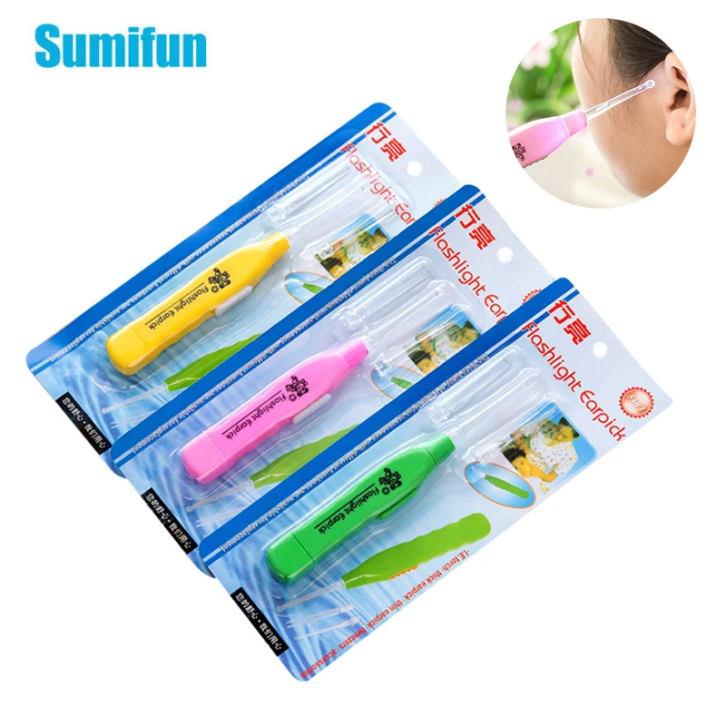 

Sumifun 1pcs LED Ear Cleaner Earpick Remove Ear Wax Baby Child Ear Spoon Curette Ear Cleaning Ear Safety Cleaner Random Color