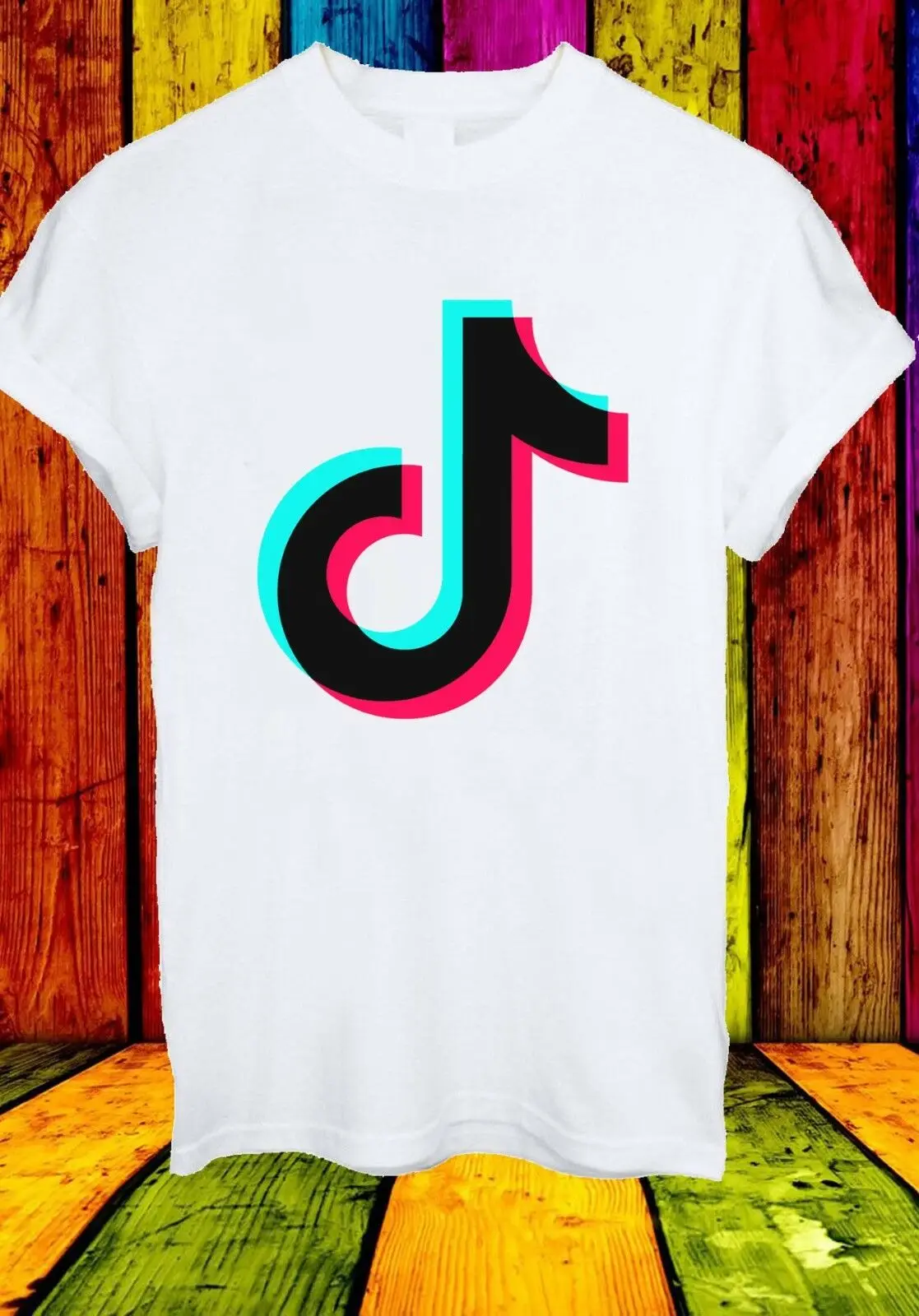 Футболка с логотипом TicTok Tic Tok и музыкальным приложением для мужчин и женщин унисекс 2749