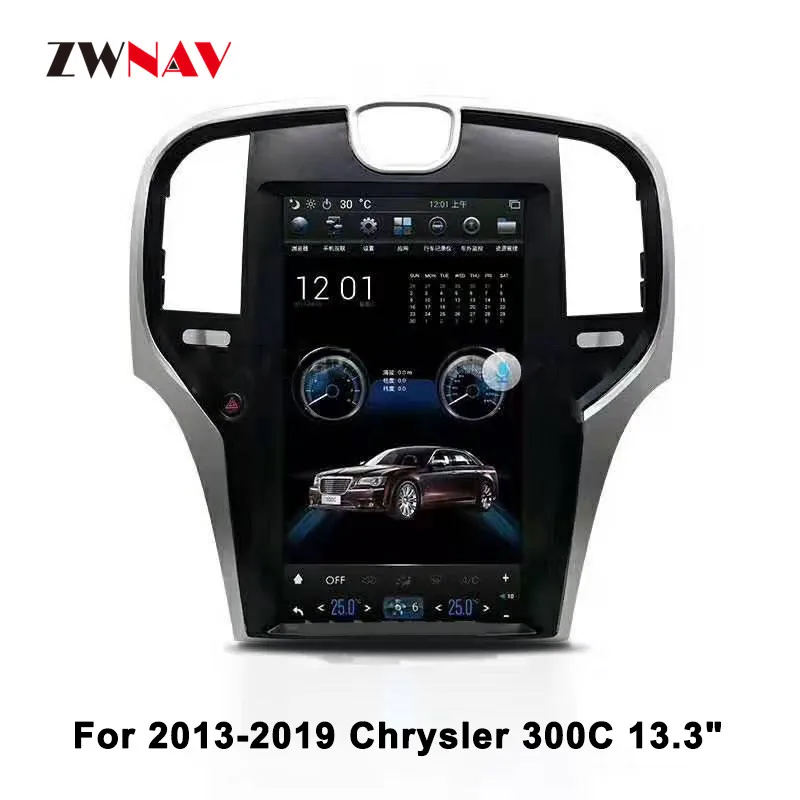 

Android Car GPS Navigation For Chrysler 300C 2013-2019 head unit multimedia radio tape recorder no Car DVD player 4K Tesla style