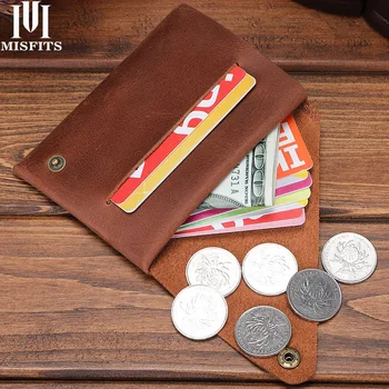 

Genuine leather new thin first layer cowhide men's retro card wallet coin purse leather wallet wallet