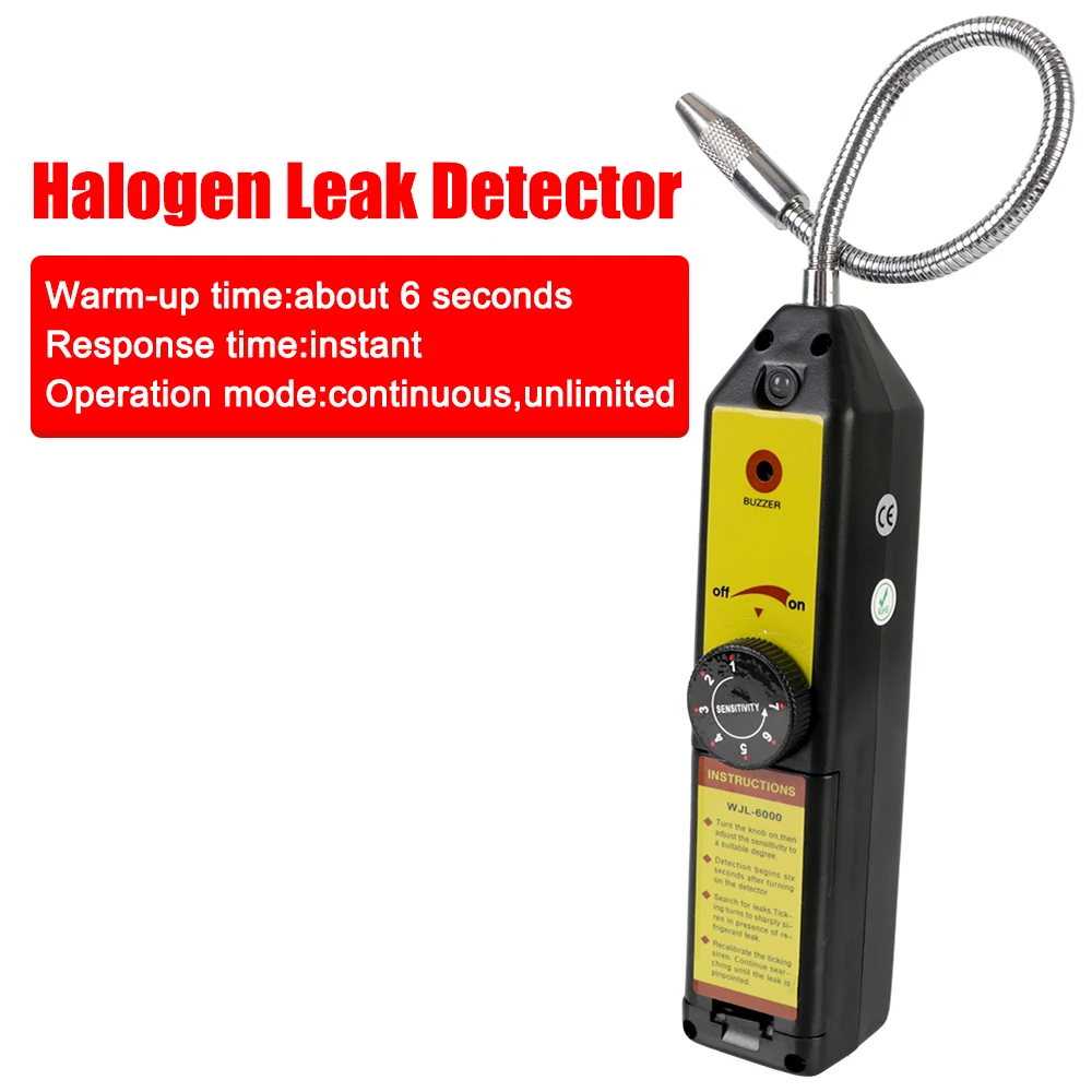 WJL 6000 Air Conditioning Freon Halogen Leak Detector Gas Leakage