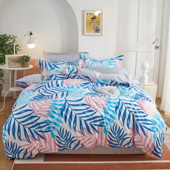

4Pcs/set Soft Comfortable Bedding Set Bed Sheet Duvet Cover Pillowcase Home Textile Products
