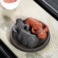 Китайский Исин фиолетовый глина кунг-фу чай Домашние животные ZiSha ручной работы талисман корова Чай Домашние животные Чай Аксессуары