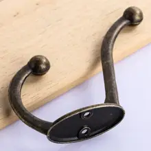 5 piezas gancho de pared de bronce Vintage llave rústica bolsa sombrero colgador ganchos de Bata cocina baño dormitorio almacenamiento colgante gancho de ropa