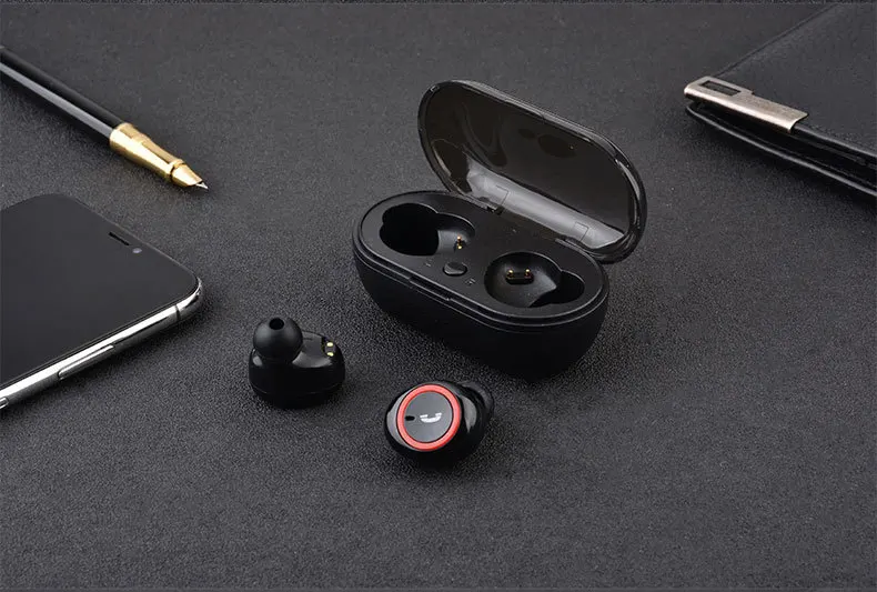Мини TWS Bluetooth 5,0 Наушники Hi-Fi 3D стерео Беспроводной наушники с зарядный чехол с микрофоном хэндс-фри наушники для занятий спортом