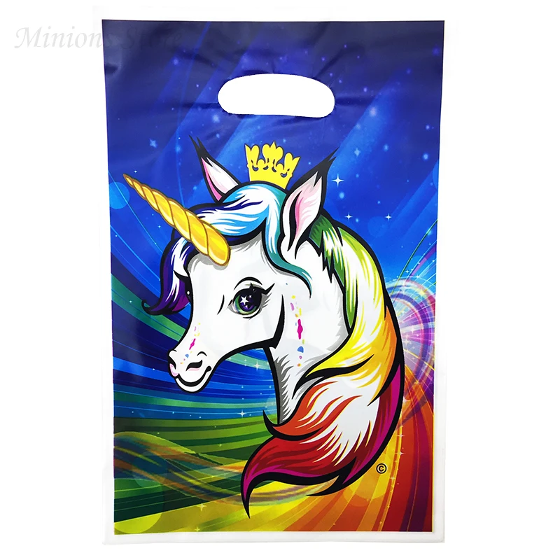 unicorn 20 шт./партия, Губка Боб, сумки с героями мультфильмов, для мальчиков и девочек, для дня рождения, вечерние украшения с героями мультфильмов, Детские сумочки в подарок - Цвет: unicorn