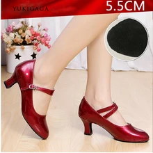 Новинка; женская танцевальная обувь; сезон весна-осень; Женская Современная обувь для сальсы; Танцевальная обувь для латинских танцев для женщин и девочек; обувь для джазовых танцев из кожи на квадратном каблуке