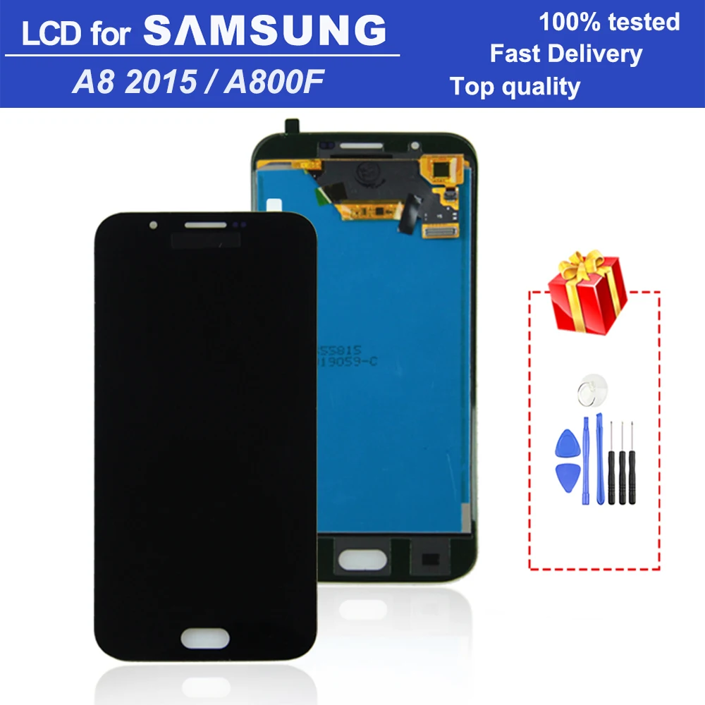 

5.7 AAA quality A8 2015 LCD screen for Samsung Galaxy A8 2015 A800 A8000 SM-A800F LCD touch screen digital assembly