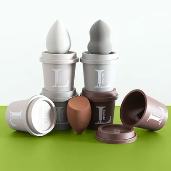

Miss Gorgeous 3pcs Makeup Sponge Professional Cosmetic Puff Foundation Concealer Cream Make Up Soft Belleza Sponges Coffee Cup