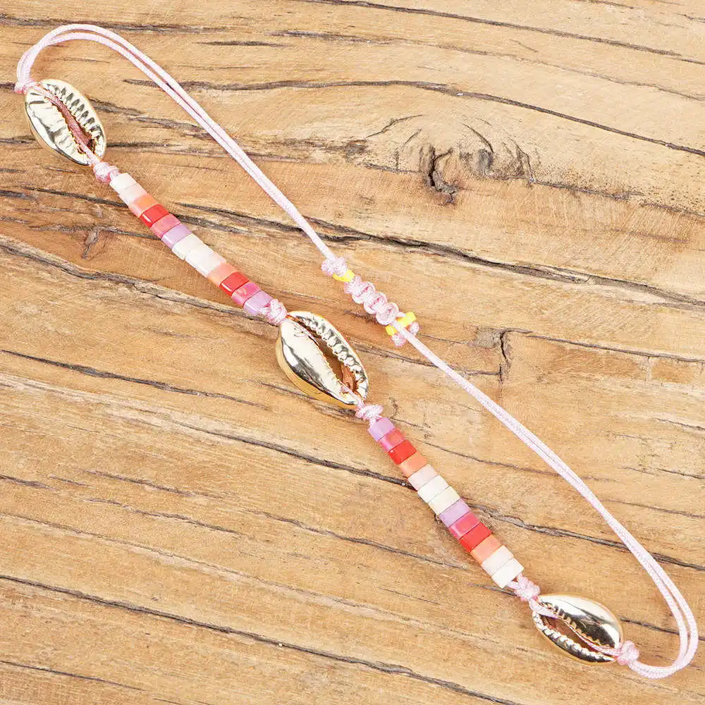 Go2boho MIYUKI Tila Beads оболочка браслета Pulseras Mujer богемный Браслет evil eye женский летний Фатима хамса ювелирные изделия - Окраска металла: TL-B190004Eshell