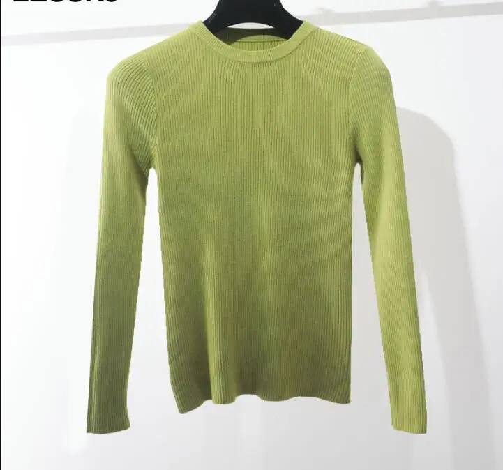 Трико женское o-cou вытягивает принты automne basique femmes chandails pull Slim Fit noir pas cher haut