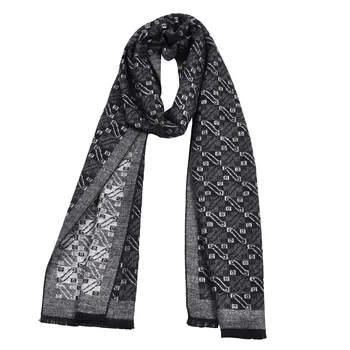 

2019 Wholesale Brand Winter Scarf Men Warm Soft Tassel Bufandas Cachecol Gray Plaid Woven Wrinkled Cotton Men Scarves