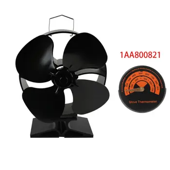 

4 Blades Heat Powered Stove Fan for Fireplace Top Efficient Heat for Large Room 57BB