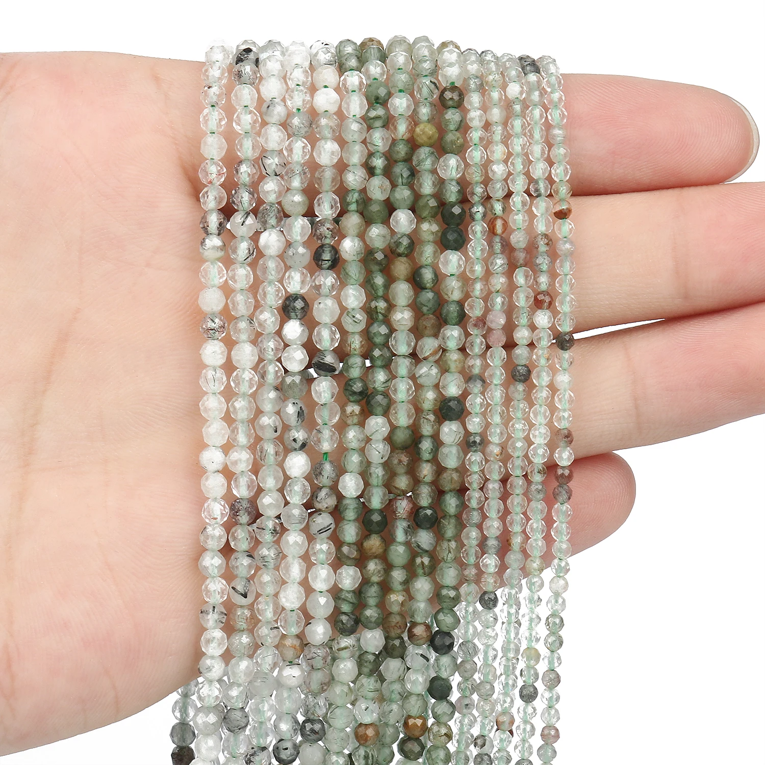Faceted Blue Natural Sandstone Beads for Jewelry Making - Handmade Waist Beads, Women's Stone Beads Collection