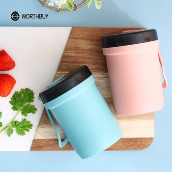 

WORTHBUY Portable Travel Mug Plastic Leak-Proof Coffee Mug With Lid Kitchen Drinkware For Kids Microwave Tea Mug Water Cup