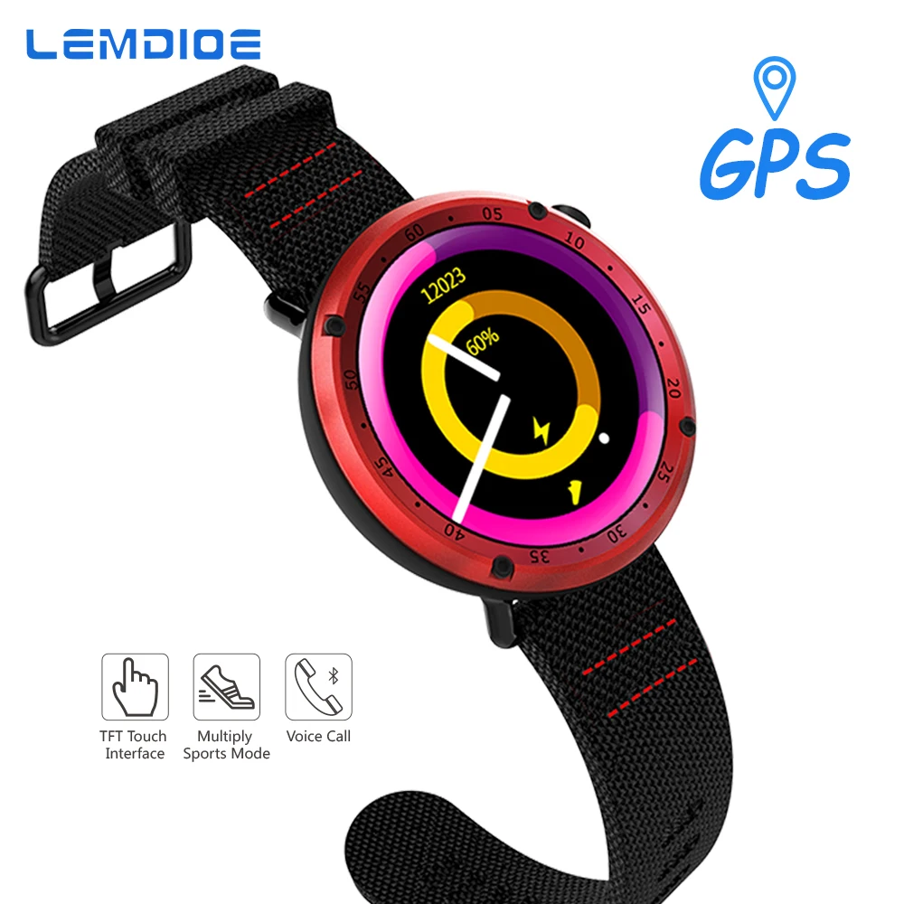 LF22 TFT сенсорный интерфейс спортивные Смарт часы gps Поддержка голосового вызова