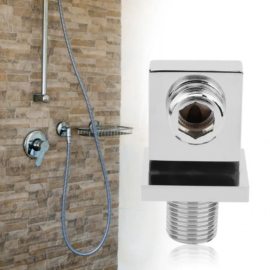 Household Bathroom Accessories Square Shower Connector Hose Wall Outlet Elbow G1/2in Connector