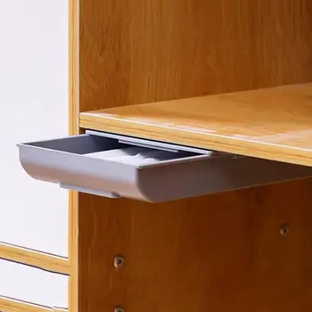 

Self Stick Pencil Tray Desk Table Storage Drawer Organizer Box Under Desk Stand organizador de escritorio W@