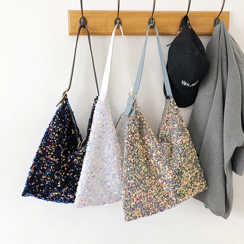 A.D.M.J Tote Bag Turn lock sequins crown