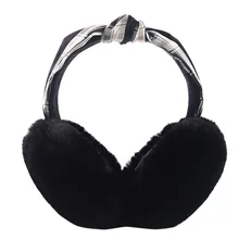 Модные женские наушники бренд NewGirl меховые зимние ухо теплые наушники с бантом наушники с блестками