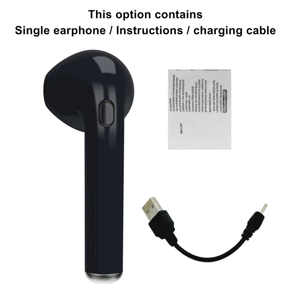 Only one headset I7s TWS беспроводные Bluetooth наушники портативные с зарядной коробкой спортивные наушники для всех смартфонов невидимая беспроводная гарнитура - Цвет: Only one headset