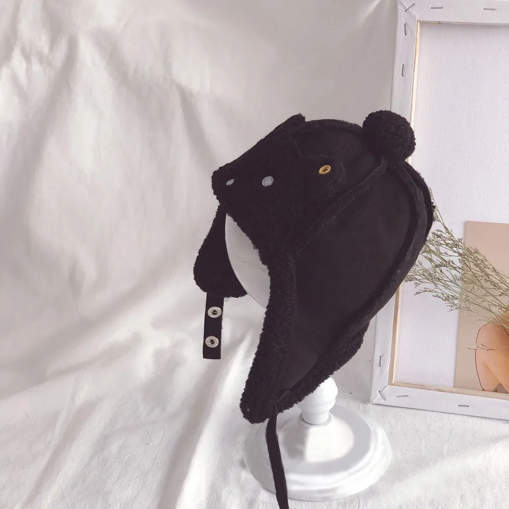 Зимняя детская шапочка для мальчиков и девочек; милая плюшевая шапка с вышивкой; теплая шапка; Удобная шапка dziecko; шапка для детей#15