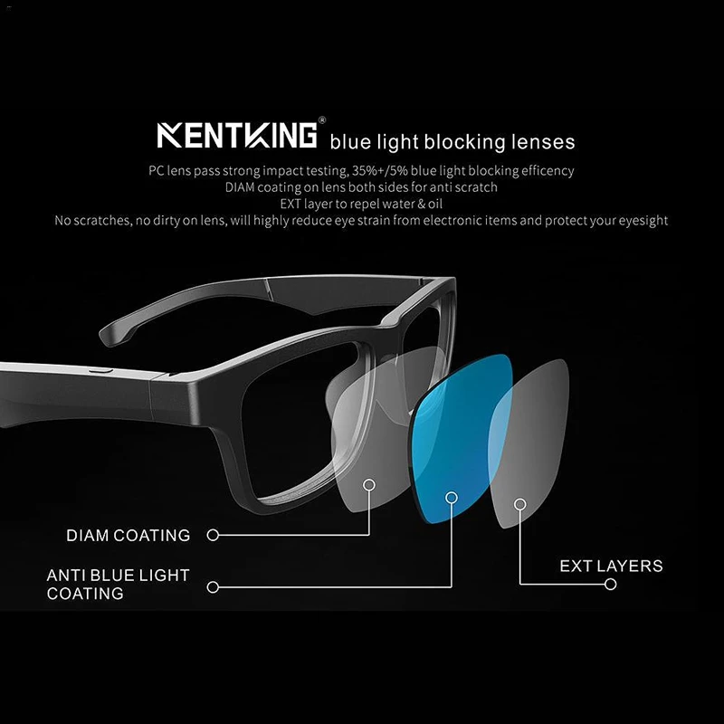 K1 костной проводимости очки, Смарт Bluetooth очки, анти-синие очки, Bluetooth Музыка Смарт очки