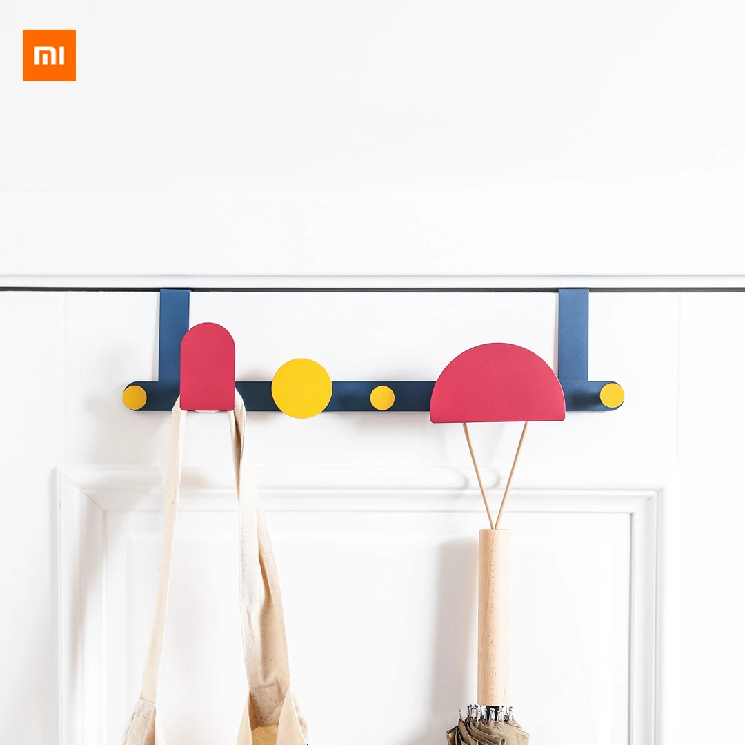 

New Xiaomi Mijia Youpin Colored wrought iron door hook Nail-free suspension colorfu color matching resistance multi-scenario use
