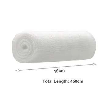 

5 Rolls Disposable Gauze Bandage Roll Breathable Medical Bandages Wrap Stretched For Wound Care PBT