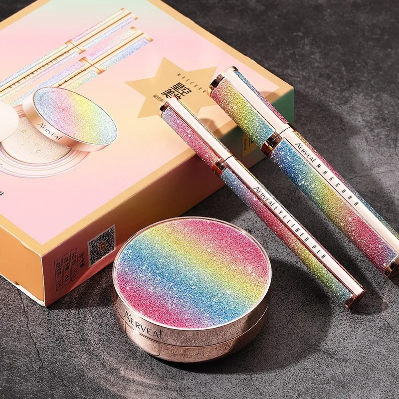 Глаз кушон для макияжа тушь для ресниц пудра BB четыре части наборы для всех типов кожи