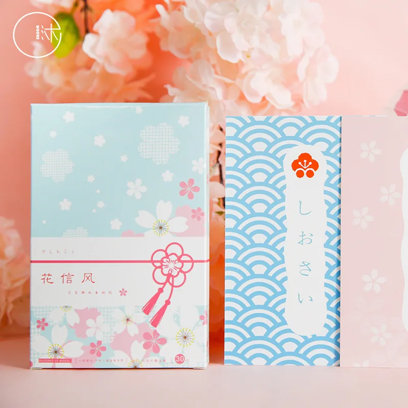 30 Sheets/Set Fresh Flower Watercolor Series Postcard Greeting Card Message Card Birthday Letter Gift