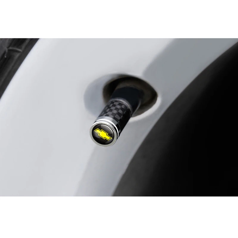 Для Chevrolet Corvette Cruze Spark Captiva Malibu 4 шт. автомобильные аксессуары 3D карбоновые колпачки для клапанов для шин чехол для украшения шин