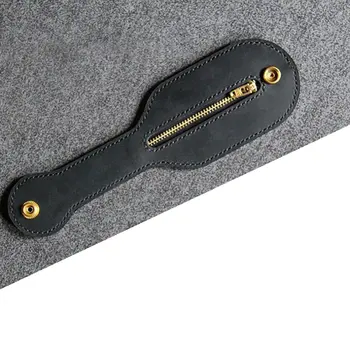 

Lightweight Retro Leather Racket Shape Outdoor Self-defense Coin Leather Portable Storage Bag
